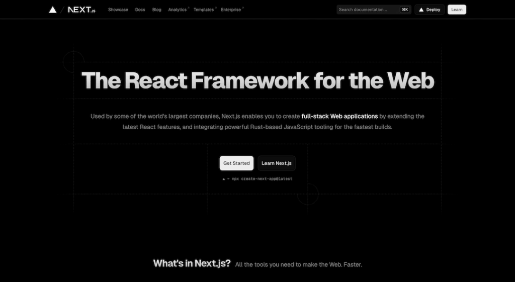 Next.js - The Best React Framework